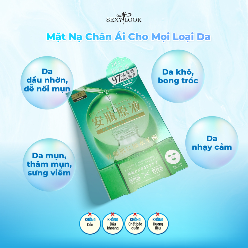 Ảnh Combo 8 Mặt Nạ Tinh Dầu Giảm Dầu Mụn SEXYLOOK (8 miếng x 26ml) 3