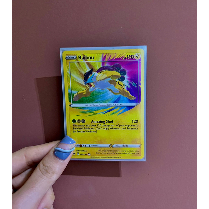 Th Pokemon tcg Raikou Amazing Rare (050/185) Mint chnh hng | Shopee Vit  Nam