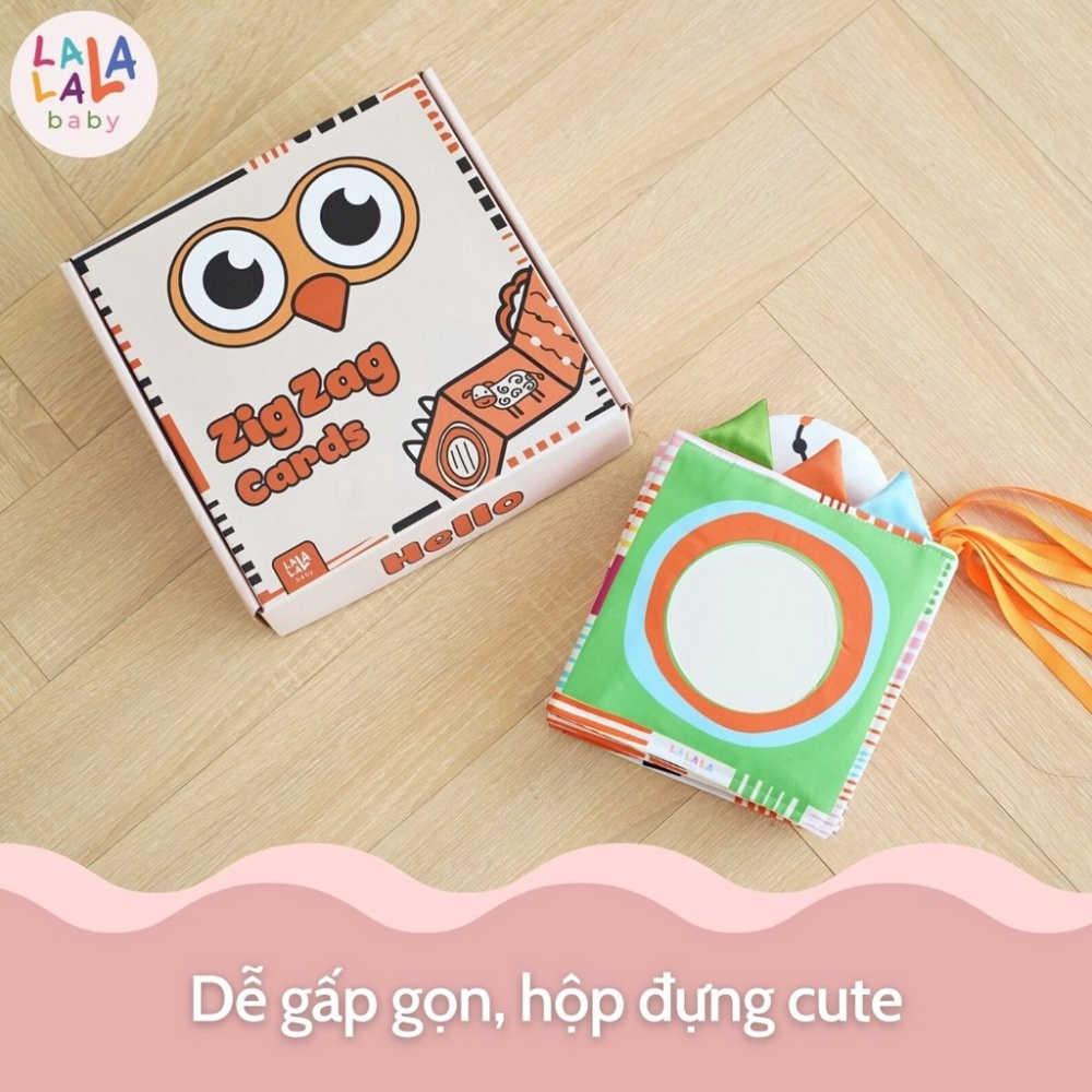 Ảnh Sách Vải ZicZac Đa Tương Tác Kiêm Đồ Chơi Quây Cũi Kích Thích Thị Giác Cho Trẻ Sơ Sinh - Lalala Baby 2