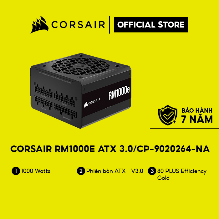 [Mã ELCL7 giảm 7% đơn 300K] Nguồn máy tính Corsair RM1000e ATX 3.0/CP-9020264-NA