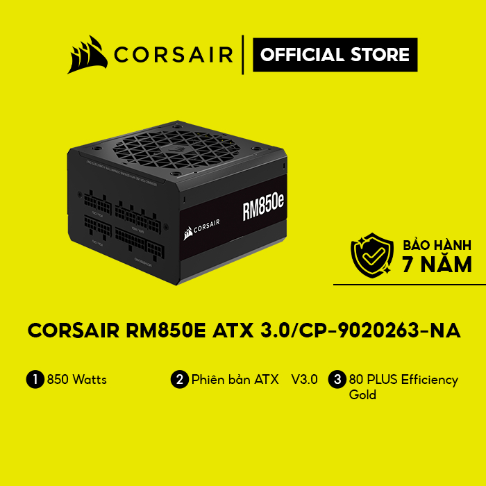 [Mã ELCL7 giảm 7% đơn 300K] Nguồn máy tính Corsair RM850e ATX 3.0/CP-9020263-NA