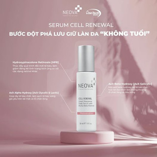 Serum Neova Cell Renewal 30ml trẻ hóa da với Retinol + AHA + BHA