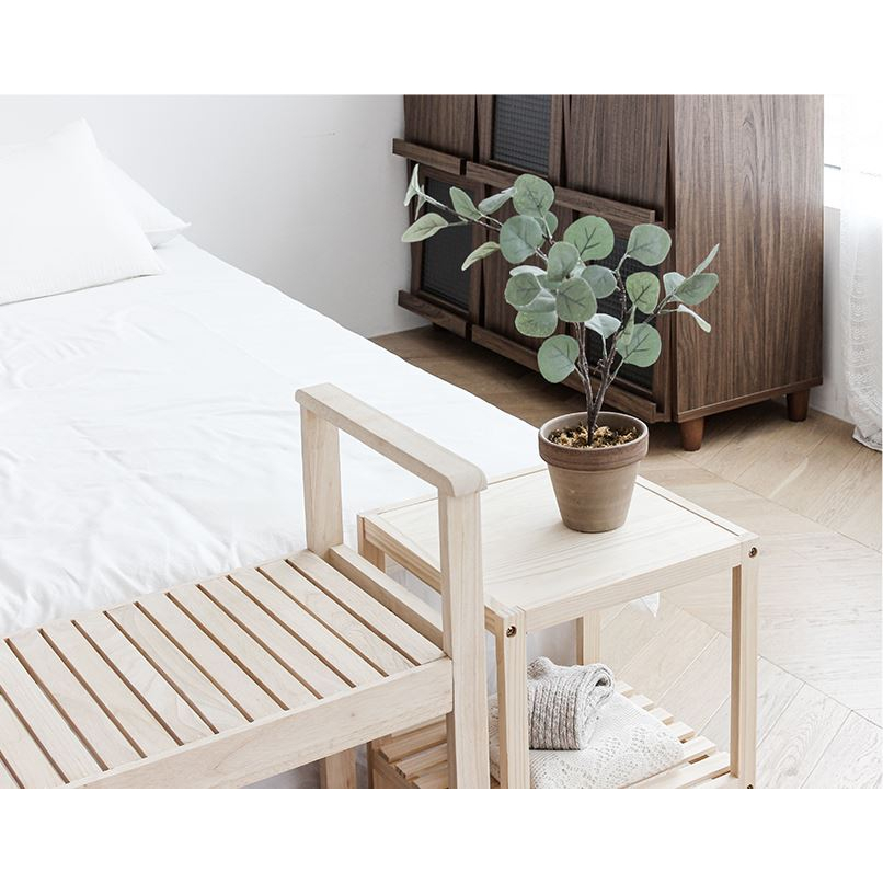 Ảnh Kệ tab gỗ đầu giường mặt ván 2 tầng Behomes 3