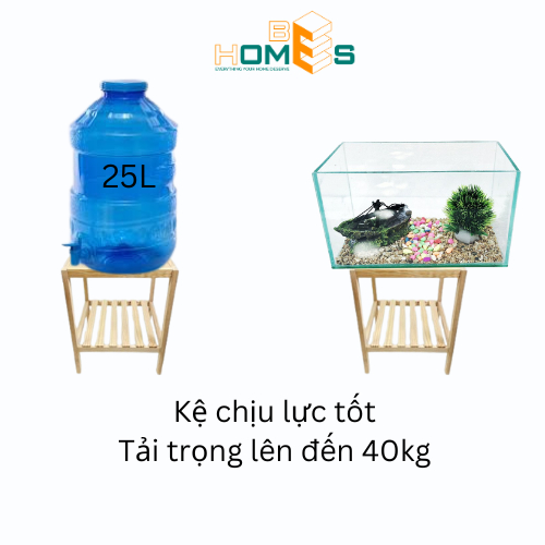 Ảnh Kệ tab gỗ đầu giường mặt ván 2 tầng Behomes 1
