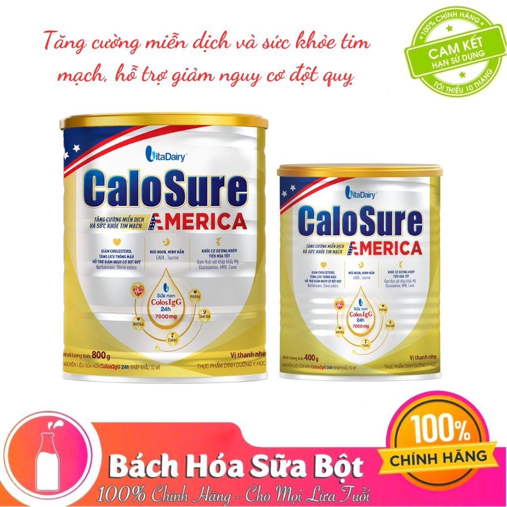 [Quét mã - tích điểm] Sữa bột CaloSure America Vị Thanh Nhẹ - Tăng ...