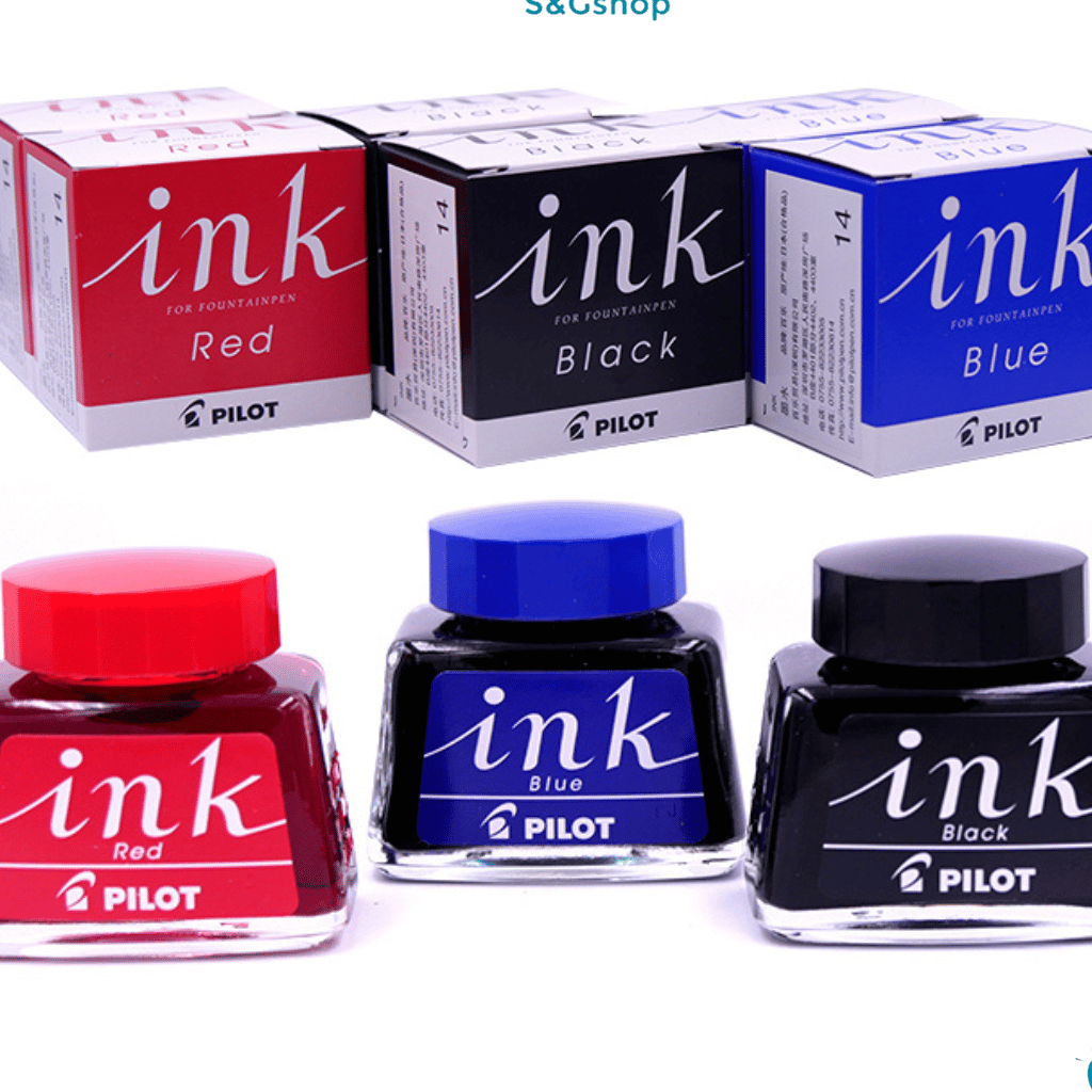 Mực Ink Pilot 30ml màu xanh, đen, đỏ dành cho bút máy luyện chữ không ...