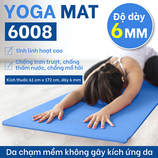 Ảnh BG Combo loại dày 6mm TPE Thảm tập yoga & Túi đựng thảm tập gym siêu bền 3