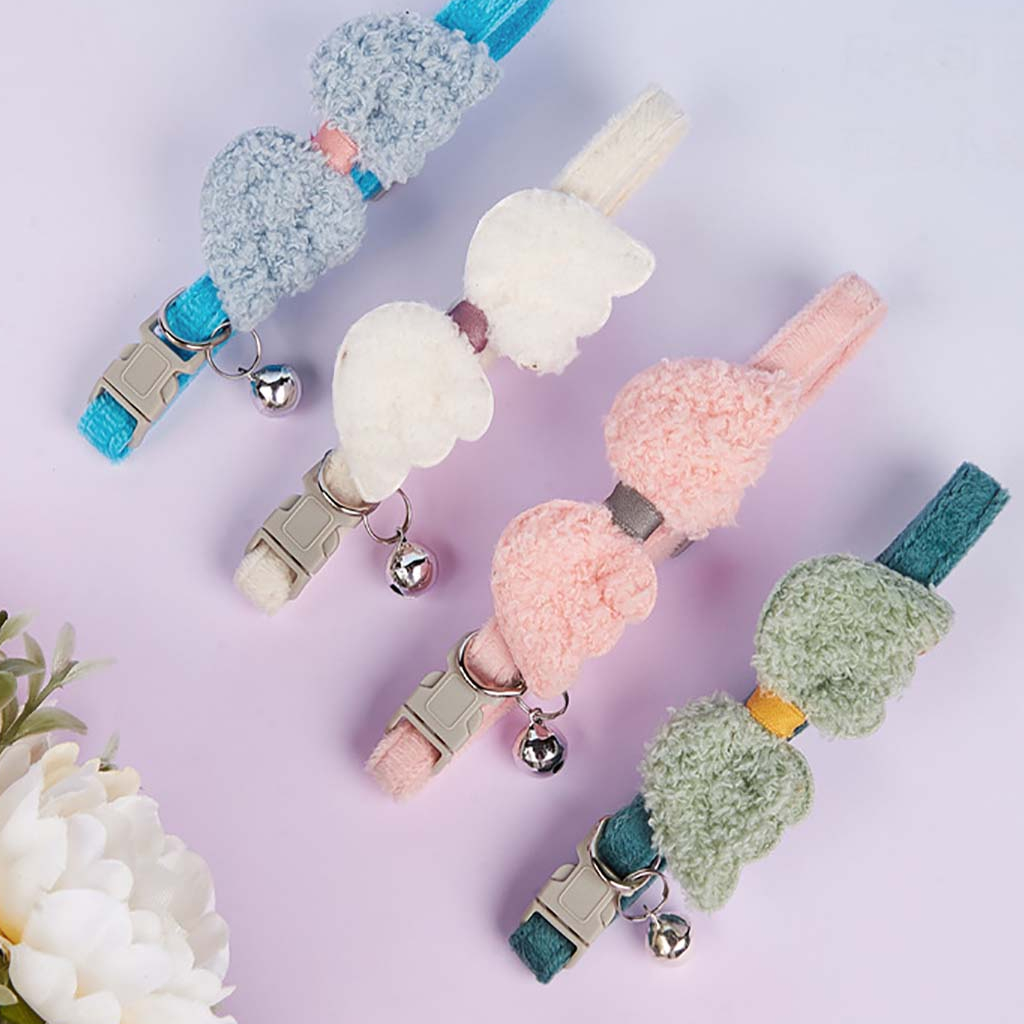 Vòng Cổ Có Chuông Cánh Thiên Thần Cho Chó Poodle To Lớn Mèo Cún Thú Cưng Dễ Thương 20kg 40kg Mới Sinh Dưới 2kg Tự Làm