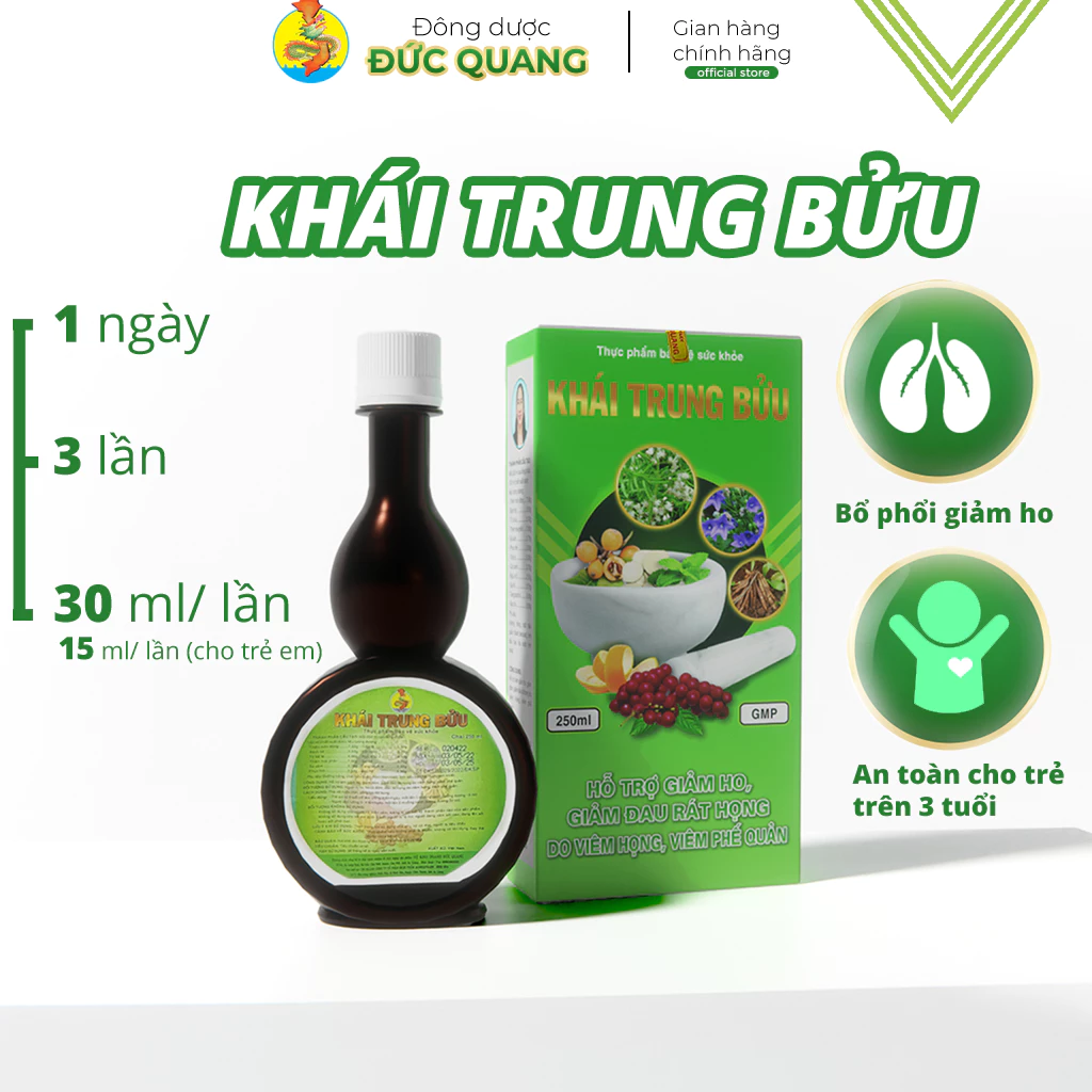 Bổ Phổi Khái Trung Bửu Rồng Việt Nam - Giúp bổ phế, giảm ho, đàm, đau rát họng do viêm họng, viêm ph