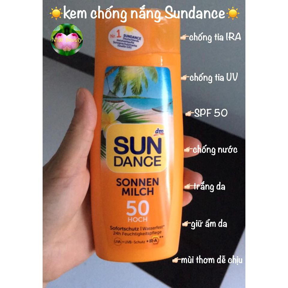 (Nội địa Đức) Kem Chống Nắng Sundance Spf 50 có khả năng chống nước và ...