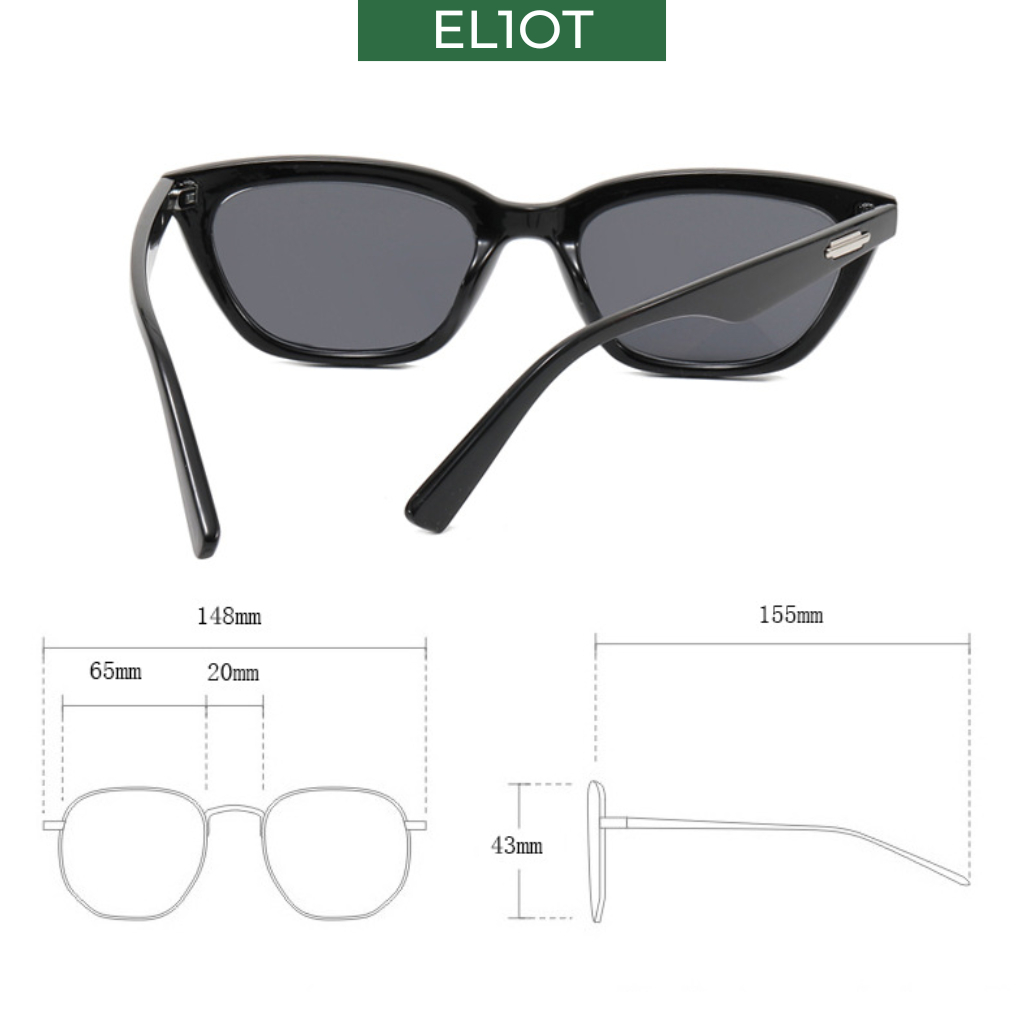 Kính râm mắt mèo ELIOT EYEWEAR mắt chống tia UV400 kiểu dáng thời trang phù hợp cả nam và nữ EL-2091