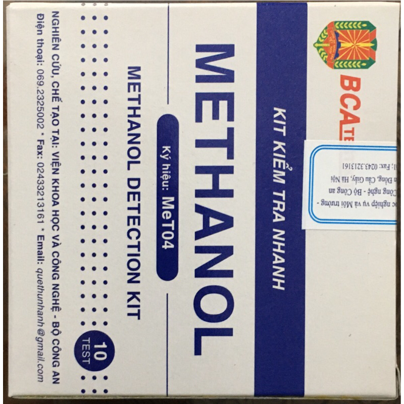 Kít Test kiểm tra nhanh Methanol Shopee Việt Nam