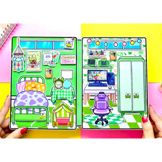 Ngôi nhà ếch xanh Keroppa của búp bê toca - Búp bê giấy