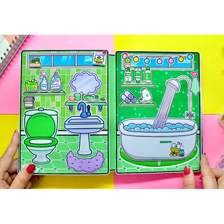 Ngôi nhà ếch xanh Keroppa của búp bê toca - Búp bê giấy