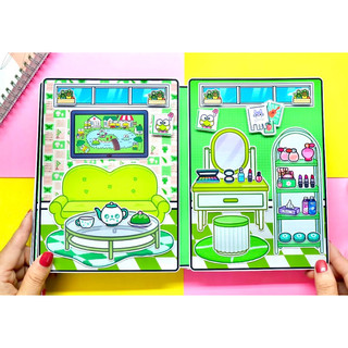 Ngôi nhà ếch xanh Keroppa của búp bê toca - Búp bê giấy