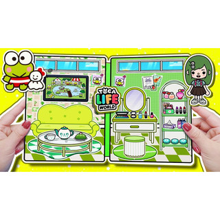 Ngôi nhà ếch xanh Keroppa của búp bê toca - Búp bê giấy