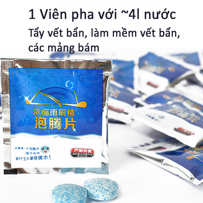 Viên sủi vệ sinh kính chắn gió ô tô - 1 viên