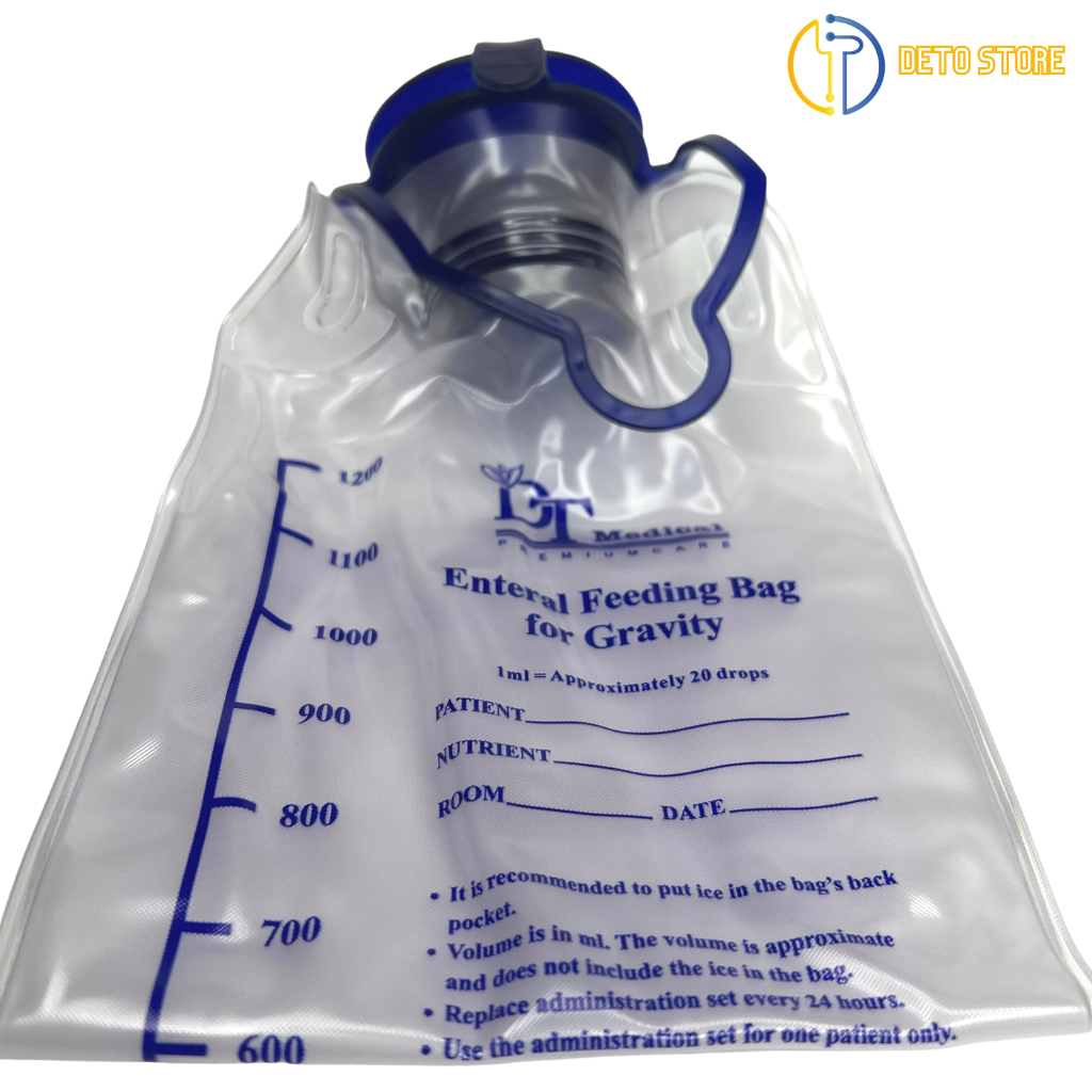 Túi truyền thụt tháo đại tràng cà phê Enema, Cafe Gerson, túi truyền súc ruột 1200ml (Túi cho ăn)