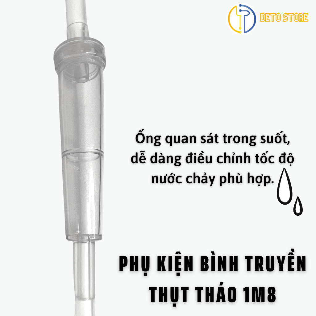 Dây nối bình thải độc Cà Phê, ống nối dài 1,8 mét, dây truyền súc rửa Coffee Enema, Gerson