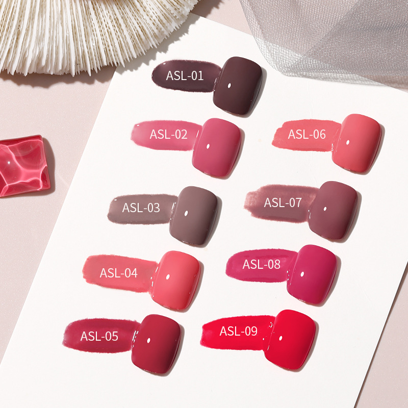 Sơn gel AS mẫu chai đỏ nhọn mã ASL 9 chai 15ml siêu HOT siêu xịn