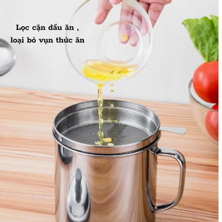Ca lọc dầu inox có lưới lọc cặn chống nhiệt an toàn { H }