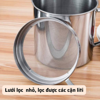 Ca lọc dầu inox có lưới lọc cặn chống nhiệt an toàn { H }