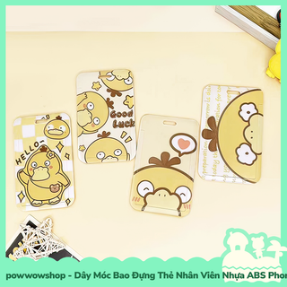 [Sẵn VN - Hỏa Tốc] Dây Móc Bao Đựng Thẻ Nhân Viên Dọc Nhựa ABS Phong Cách Nhân Vật Game Anime Manga Vịt Psyduck