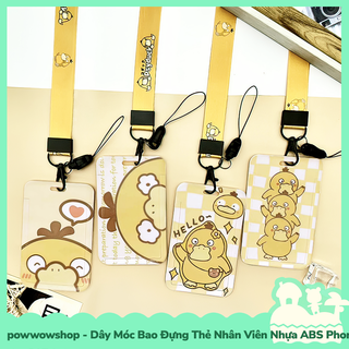 [Sẵn VN - Hỏa Tốc] Dây Móc Bao Đựng Thẻ Nhân Viên Dọc Nhựa ABS Phong Cách Nhân Vật Game Anime Manga Vịt Psyduck