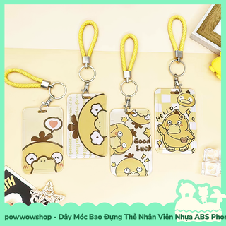 [Sẵn VN - Hỏa Tốc] Dây Móc Bao Đựng Thẻ Nhân Viên Dọc Nhựa ABS Phong Cách Nhân Vật Game Anime Manga Vịt Psyduck