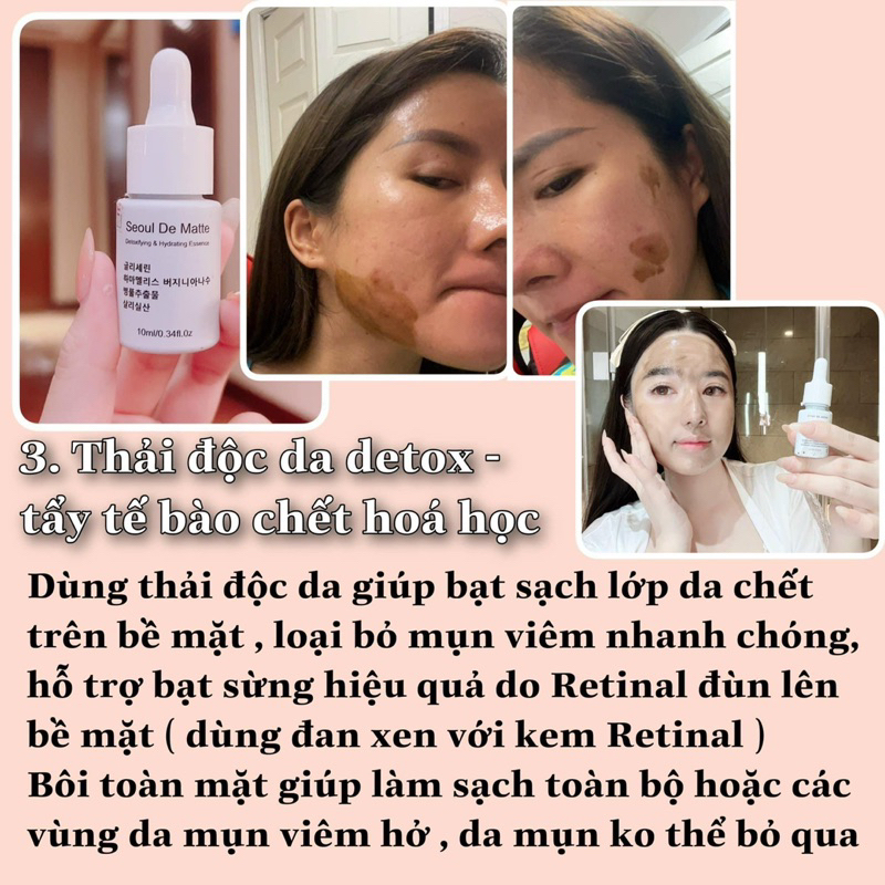 (Tặng nạ) Serum làm sạch và cấp nước ban đêm hạn 2028  rose de seoul Thải độc seoul de matte  IS438