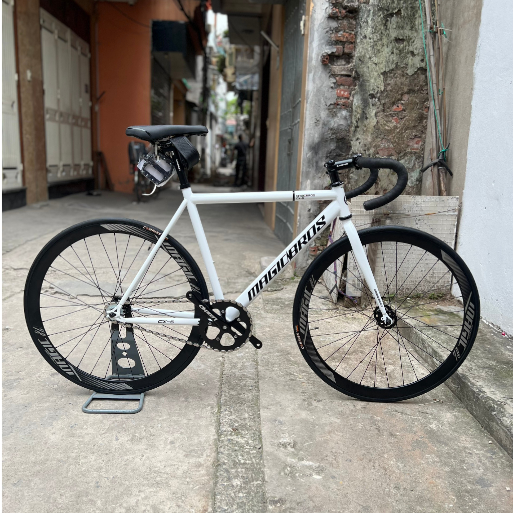 Xe P Fixed Gear Magicbros Cx Khung Th P M U Tr Ng Shopee Vi T Nam