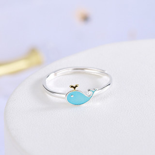 Nhẫn Bạc Ý Cá Voi Xanh [Free Ship]