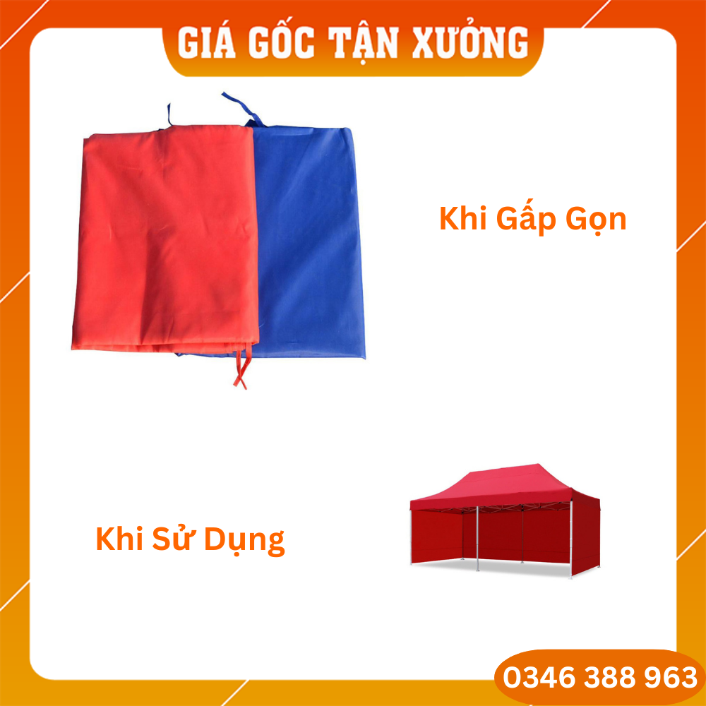 LÀM THEO [YÊU CẦU 3M x 3M] BẠT QUÂY NHÀ BẠT DI ĐỘNG 3M x 3M (không bao gồm khung xương và bạt mái)