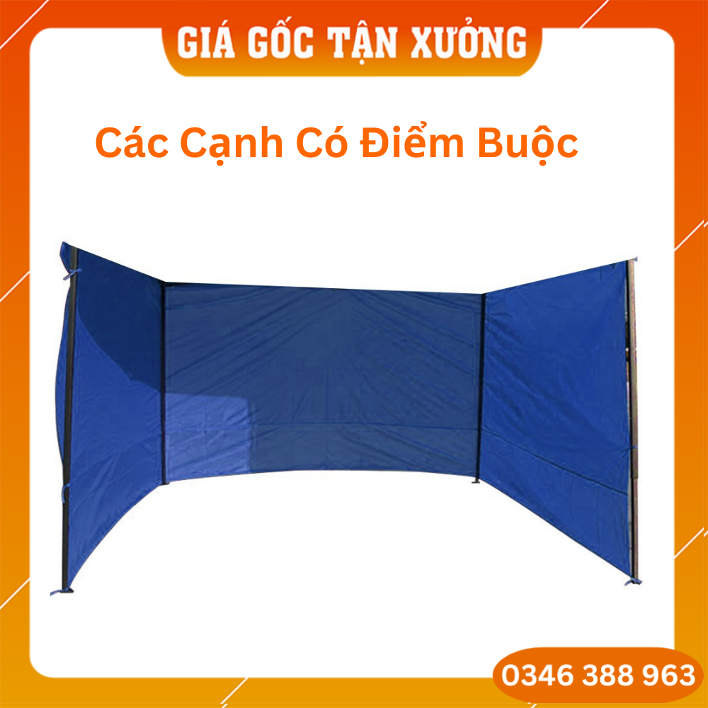 LÀM THEO [YÊU CẦU 3M x 3M] BẠT QUÂY NHÀ BẠT DI ĐỘNG 3M x 3M (không bao gồm khung xương và bạt mái)