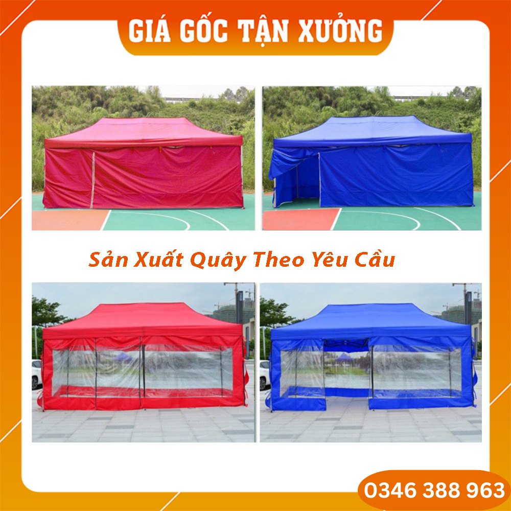 LÀM THEO [YÊU CẦU 3M x 3M] BẠT QUÂY NHÀ BẠT DI ĐỘNG 3M x 3M (không bao gồm khung xương và bạt mái)