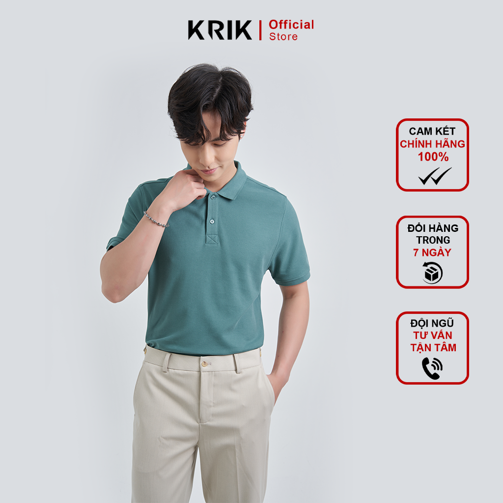 Áo Polo Nam Cổ Đức Form Fitted Chất Liệu Cotton Local Brand KRIK PL2037