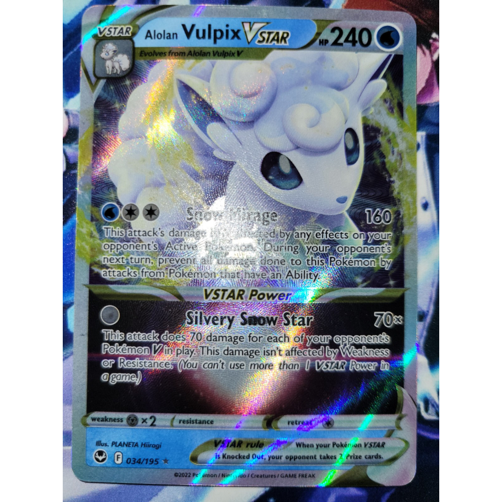Th bi Pokemon - TCG - Alolan Vulpix VSTAR [Sword & Shield: Silver Tempest]  / 034/195' | Shopee Vit Nam
