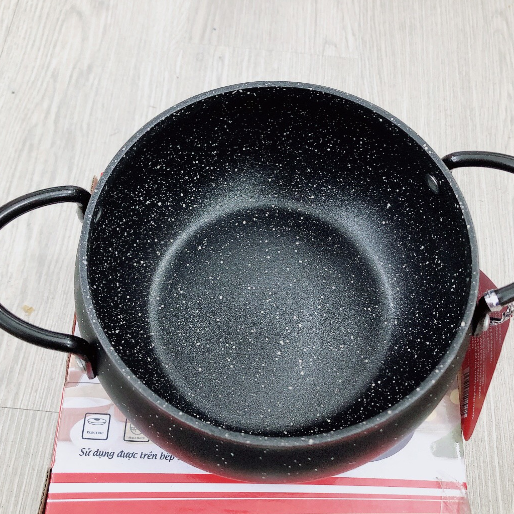 Nồi vân đá chống dính 12cm - 24cm - nồi cơm niêu, kho quẹt , kho tộ