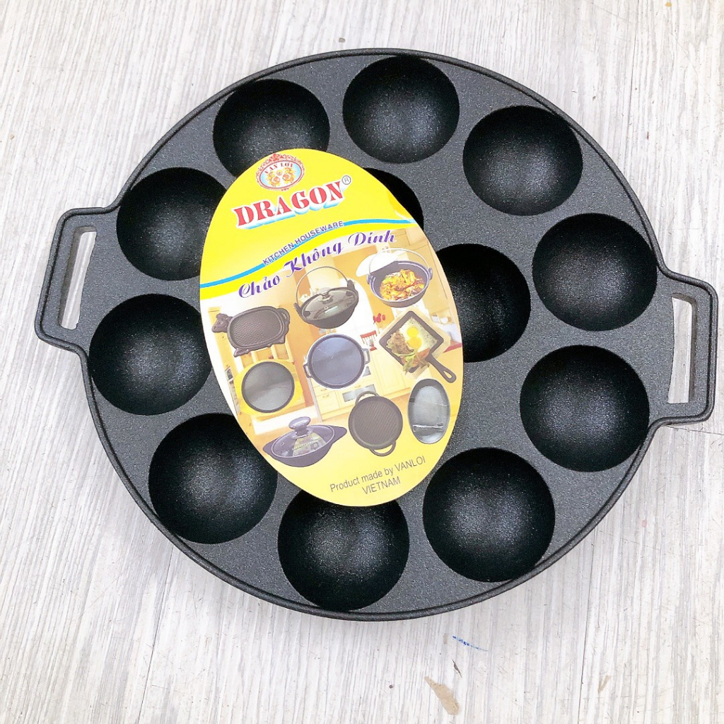 Khuôn làm bánh bạch tuộc Takoyaki 14 lỗ Nhật Bản chống dính cao câp - Khuôn làm bánh