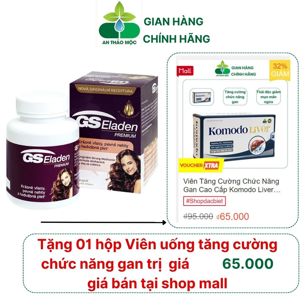 Viên uống GreenSwan GS Eladen Premium bổ sung vitamin khoáng chất giúp da tóc móng chắc khỏe da đẹp tóc giảm khô xơ