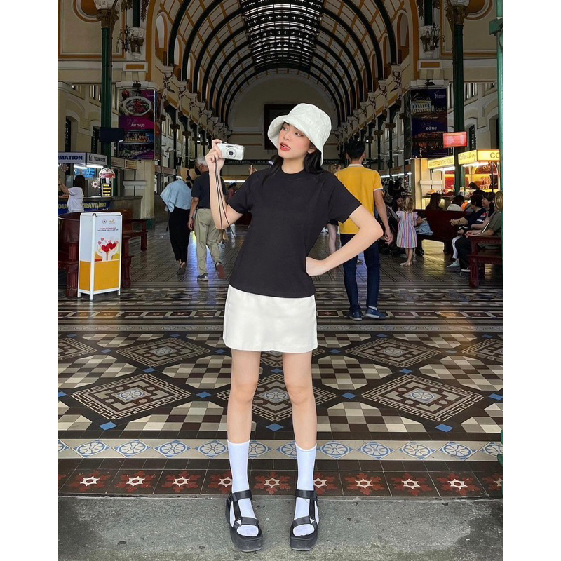 Áo babytee trơn basic áo phông form nhỏ chất cotton