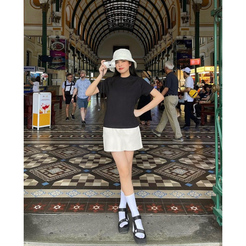 Áo babytee trơn basic áo phông form nhỏ chất cotton