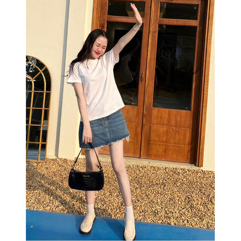 Áo babytee trơn basic áo phông form nhỏ chất cotton