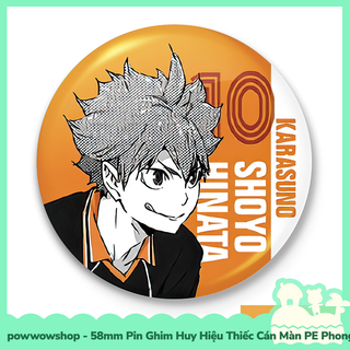 [Sẵn VN - Hỏa Tốc] Huy Hiệu Pin Ghim Dạng Tròn 58mm Cài Áo / Túi / Balo Màn PE Phong Cách Nhân Vật Anime Manga Haikyuu!!