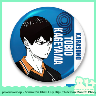 [Sẵn VN - Hỏa Tốc] Huy Hiệu Pin Ghim Dạng Tròn 58mm Cài Áo / Túi / Balo Màn PE Phong Cách Nhân Vật Anime Manga Haikyuu!!
