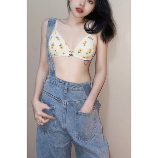 Áo bralette Adela không gọng mút mỏng tone màu vàng - Hàng handmade - Mimi House