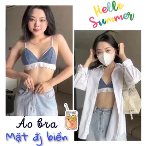 Áo Bra dễ thương phối ren , có thể mặc đi biển - Handmade by Mimi house