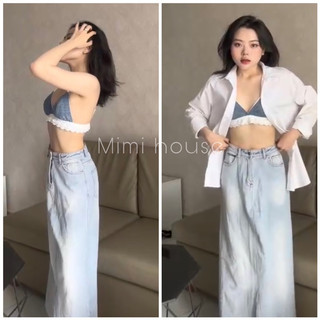 (áo có mút ) Áo Bra dễ thương phối ren , có thể mặc đi biển - Handmade by Mimi house