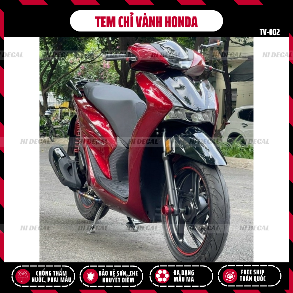 Tem dán vành SH Future Wave Honda Phản Quang chỉ full 2 vành chống nước chống phai màu