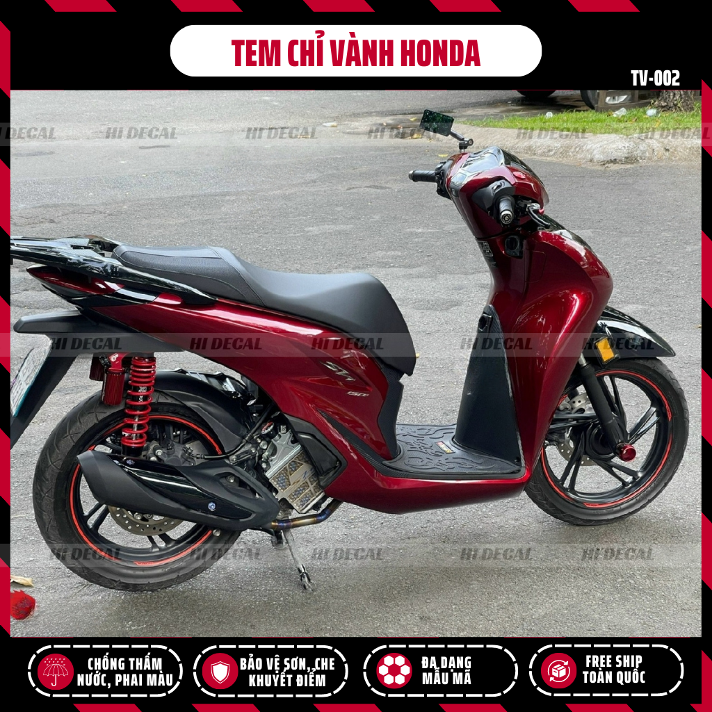 Tem dán vành SH Future Wave Honda Phản Quang chỉ full 2 vành chống nước chống phai màu